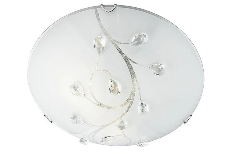 Embellished Round Petal Flush Ceiling Light 3 Embellished Round Petal Flush Ceiling Light