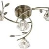 Sierra Antique Brass Semi Flush Ceiling Light -Haven Home Shop 11239 22176
