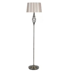 Jenna Antique Brass Floor Lamp