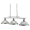 Bistro Satin Silver 3 Light Ceiling Bar With Acid Glass Shades -Haven Home Shop 15001 21831