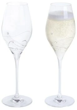 Dartington Glitz Prosecco Flute Glasses Pair