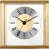 Hamilton Brass Effect Mantel Clock -Haven Home Shop 24616 19819
