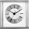Hamilton Silver Effect Mantel Clock -Haven Home Shop 24617 19818