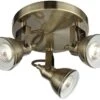 Searchlight Antique Brass 3 Light Spotlight Disc -Haven Home Shop 26680 19480