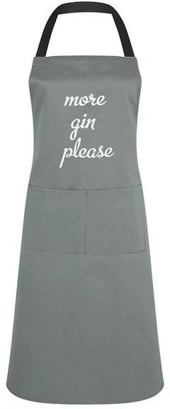 More Gin Please Apron Grey