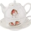 Wrendale Tea For One With Saucer Robins 1 Wrendale Tea For One With Saucer Robins -Haven Home Shop 28951 18443