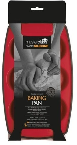 Masterclass Silicone 6 Hole Pan 30x18cm 4 Masterclass Silicone 6 Hole Pan 30x18cm - Image 2