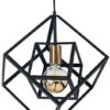 Pacific Lifestyle Cube Matt Black & Gold Pendant -Haven Home Shop 32990 16652