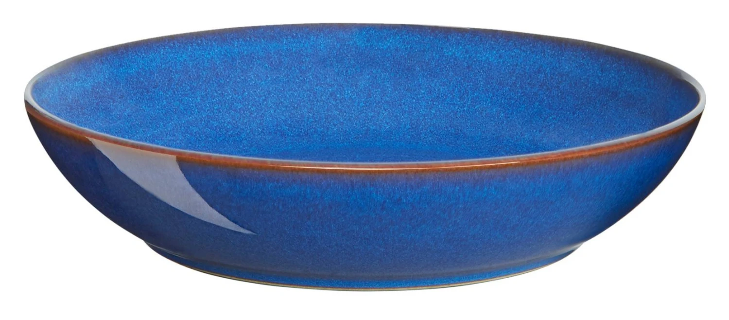 Denby Imperial Blue Coupe Pasta Bowl 3 Denby Imperial Blue Coupe Pasta Bowl