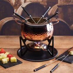 Artesa Artes Copper Finish Fondue Set -Haven Home Shop 35885 14728