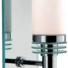 Searchlight Chrome Bathroom Wall Light With Mirror Backplate IP44 -Haven Home Shop 37424 13882
