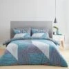 Catherine Lansfield Larsson Geo Teal Duvet Set -Haven Home Shop 38138 13346