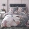 Catherine Lansfield Dramatic Floral Grey Duvet Set -Haven Home Shop 38141 13334