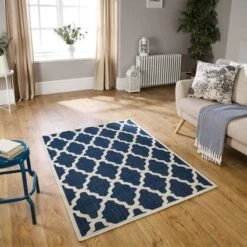 Oriental Weavers Moda Trellis Blue Rug -Haven Home Shop 38372 13278