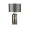 Searchlight Smoked Ridged Table Lamp With Grey Shade -Haven Home Shop 40392 10998