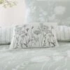 Catherine Lansfield Meadowsweet Floral Green Cushion -Haven Home Shop 40972 10442