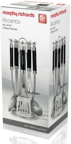 Morphy Richards Accents 5 Piece Tool Set Black -Haven Home Shop 42715 7909
