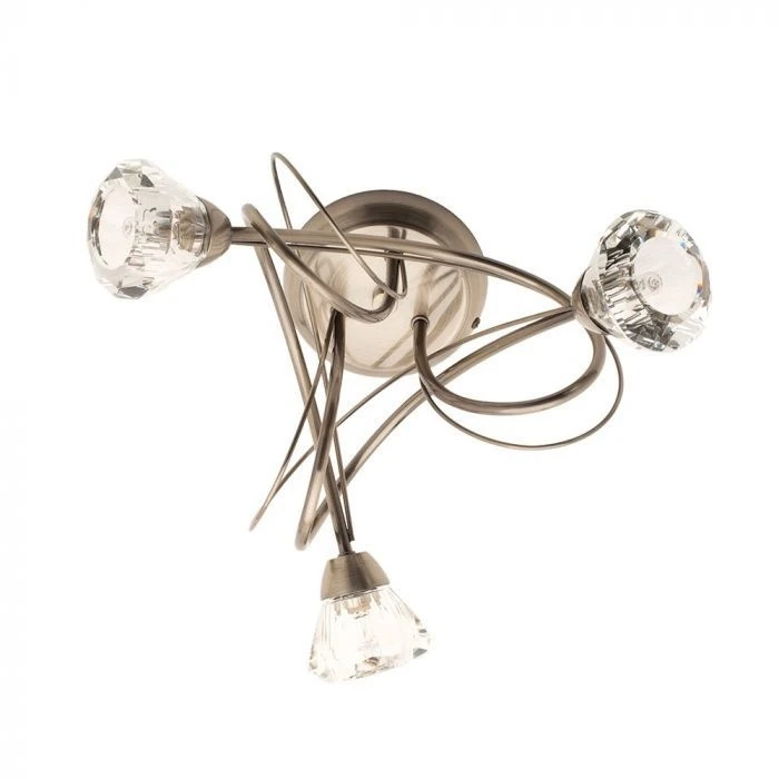 BHS Marianne Flush Ceiling 3 Light Antique Brass 3 BHS Marianne Flush Ceiling 3 Light Antique Brass