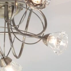 BHS Marianne Flush Ceiling 5 Light Antique Brass -Haven Home Shop 42789 7813