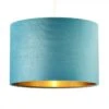 BHS Velvet Easyfit Shade Teal & Brass