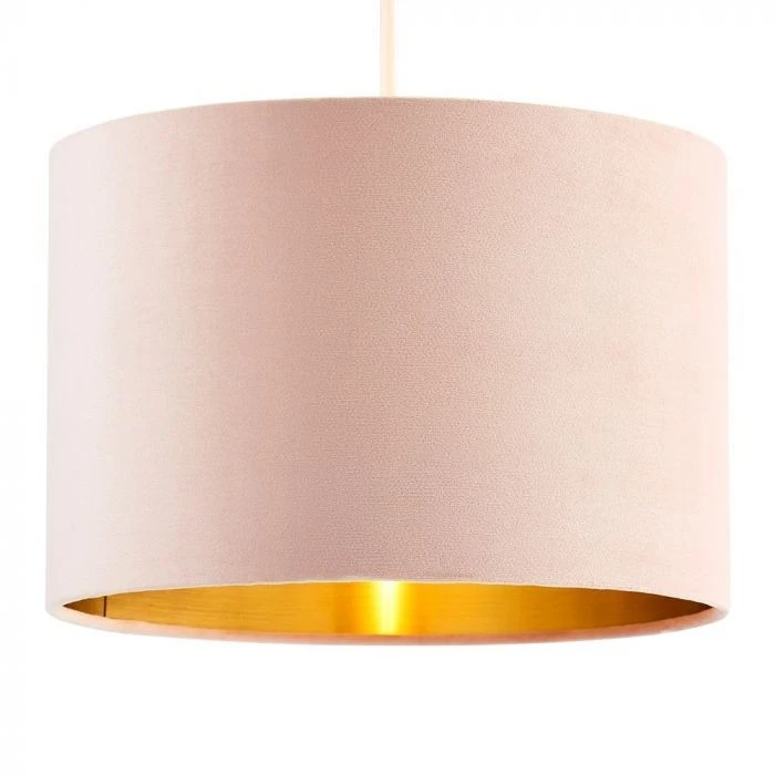 BHS Velvet Easyfit Shade Pink & Brass 3 BHS Velvet Easyfit Shade Pink & Brass