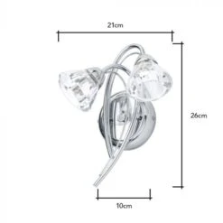 BHS Marianne Wall Light Chrome 9 BHS Marianne Wall Light Chrome -Haven Home Shop 42823 7720