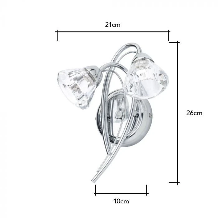 BHS Marianne Wall Light Chrome 6 BHS Marianne Wall Light Chrome - Image 4