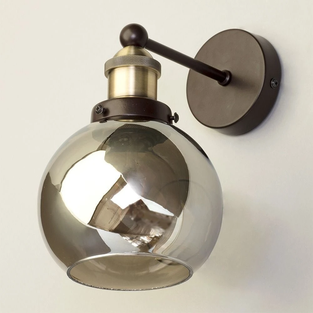 BHS Carter Industrial Glass Ball Wall Light 4 BHS Carter Industrial Glass Ball Wall Light - Image 2