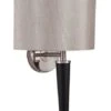 Pacific Lifestyle Lowry Brushed Silver And Matt Black Metal Wall Lamp