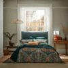 Morris & Co Honeysuckle & Tulip Duvet Cover Mulberry & Teal -Haven Home Shop 44241 6217