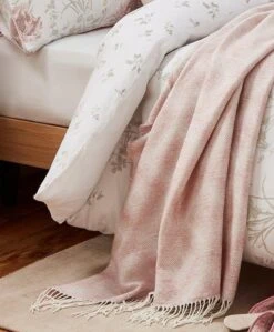 Laura Ashley Payton Dark Blush Throw -Haven Home Shop 44316 6120