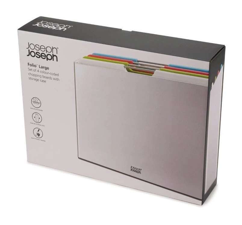 Joseph Joseph Folio 4 Piece Chopping Board Set Large - Silver 6 Joseph Joseph Folio 4 Piece Chopping Board Set Large - Silver - Image 4