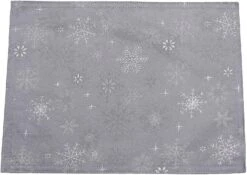 Peggy Wilkins Snow Crystal 67 X 100 Tablecloth Grey