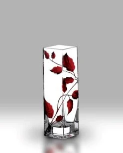Nobile Ruby Leaf Bud Vase 21cm