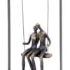 Libra Couple Sitting On A Swing Bronze Figurative Sculpture -Haven Home Shop 46104 3713