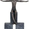 Libra Bronze Blocks Sitting Woman Sculpture