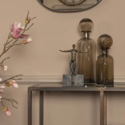 Libra Bronze Blocks Sitting Woman Sculpture -Haven Home Shop 46107 3709