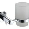 Showerdrape Admirality Glass Toothbrush Holder Chrome -Haven Home Shop 46776 2562