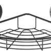 Showerdrape Suctionloc Corner Basket Black -Haven Home Shop 46795 2543