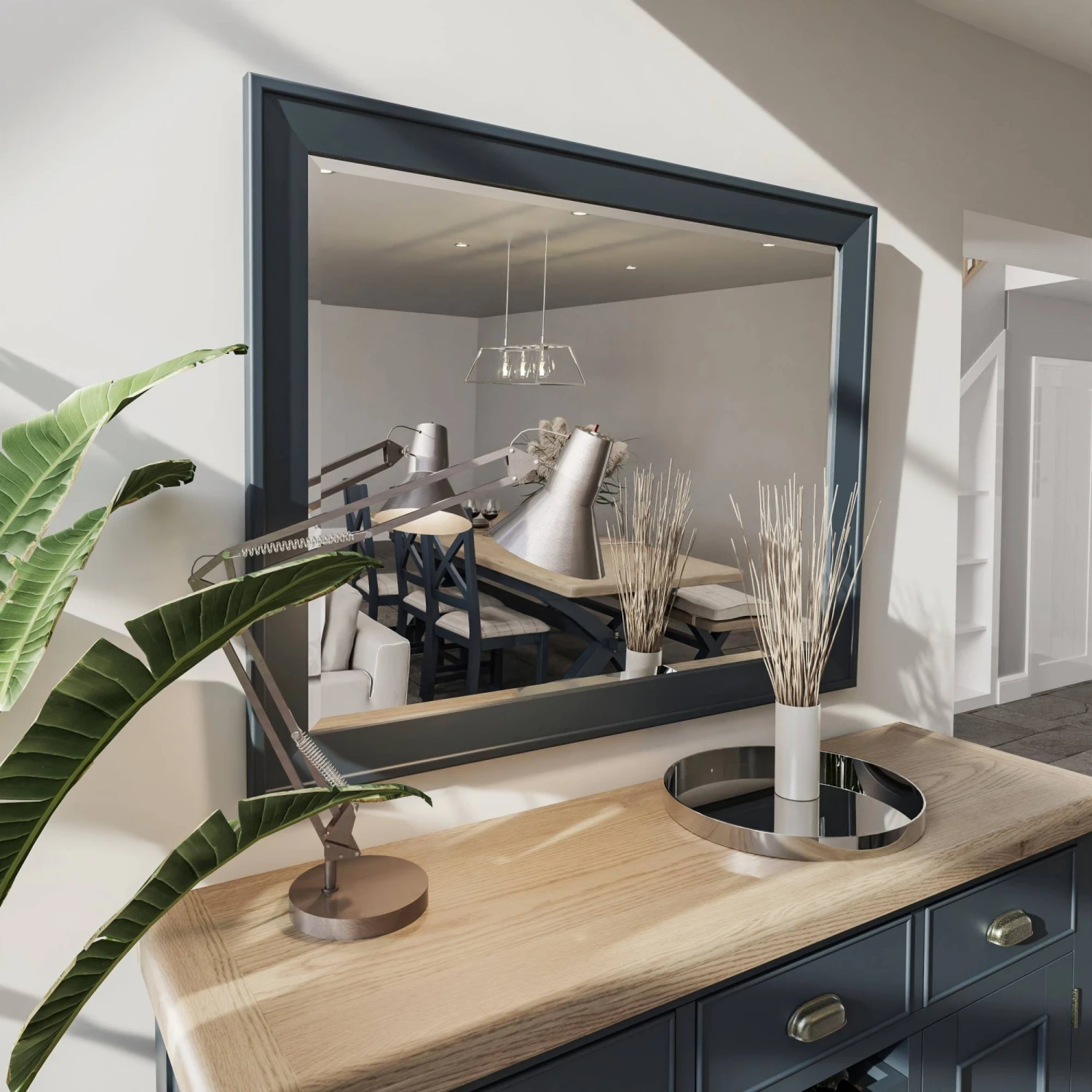 Other Hexham Painted Blue Wall Mirror 4 Other Hexham Painted Blue Wall Mirror - Image 2