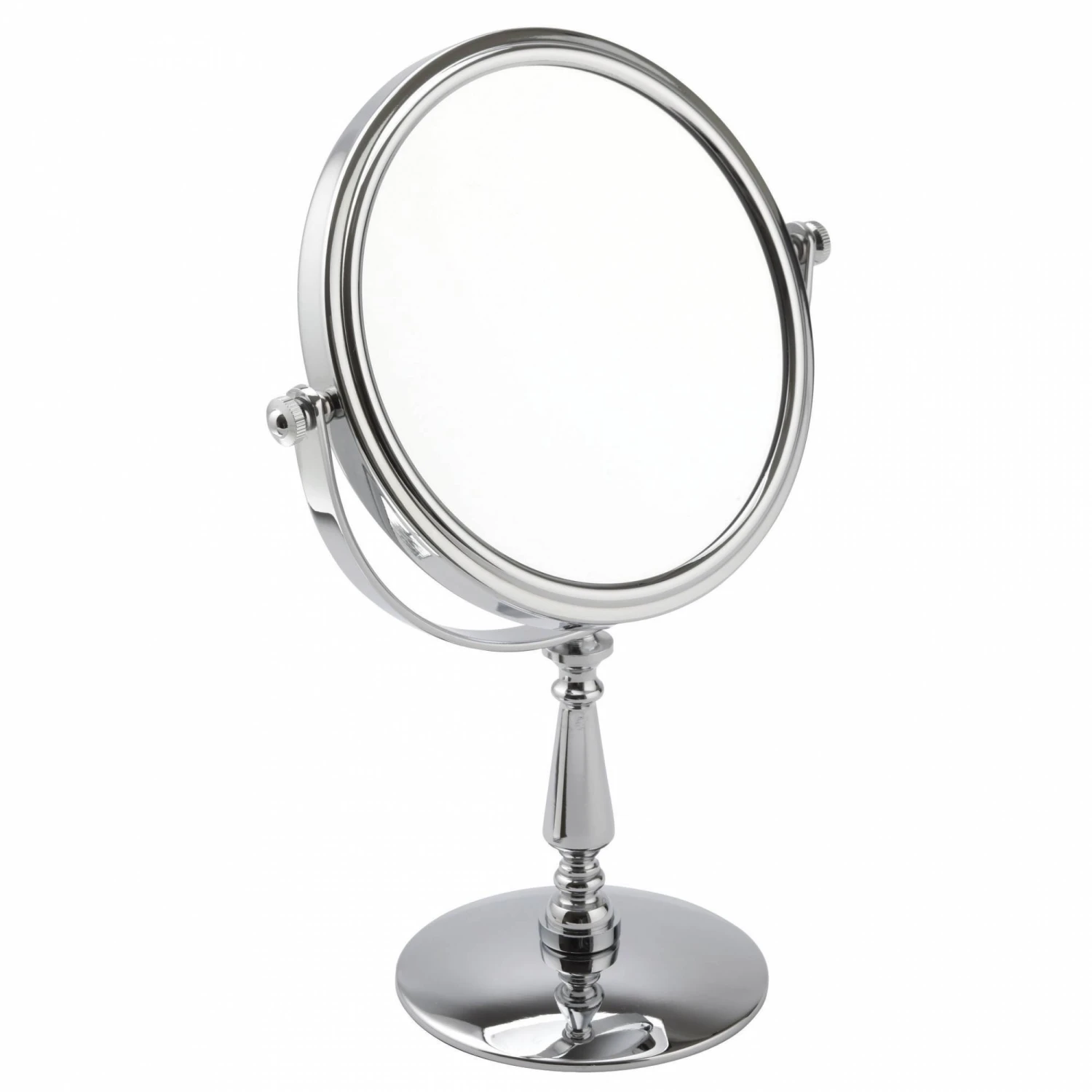 Fancy Metal Chrome Pedestal Mirror 5x Magnification H27cm 3 Fancy Metal Chrome Pedestal Mirror 5x Magnification H27cm