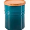 Le Creuset Medium Storage Jar With Wood Lid Deep Teal -Haven Home Shop 49032 36407