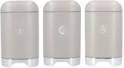 KitchenCraft Lovello Set Of 3 Cannisters Latte