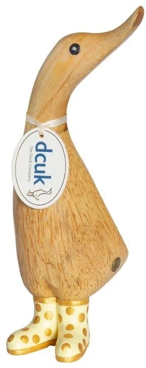 DCUK Gold Spotty Welly Duckling 3 DCUK Gold Spotty Welly Duckling