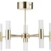 BHS Lois 10 Light Semi Flush Ceiling Light Brass -Haven Home Shop 50012 33766