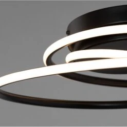 BHS Pei Rings LED Flush Ceiling Light Black -Haven Home Shop 50026 33746