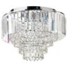BHS Paladina Flush Ceiling Light Chrome 1 BHS Paladina Flush Ceiling Light Chrome -Haven Home Shop 50034 33709