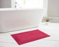 Deyongs Bliss Terry Bath Mat Magenta