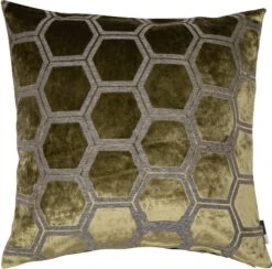 Malini Ivor Olive Cushion 56cm X 56cm