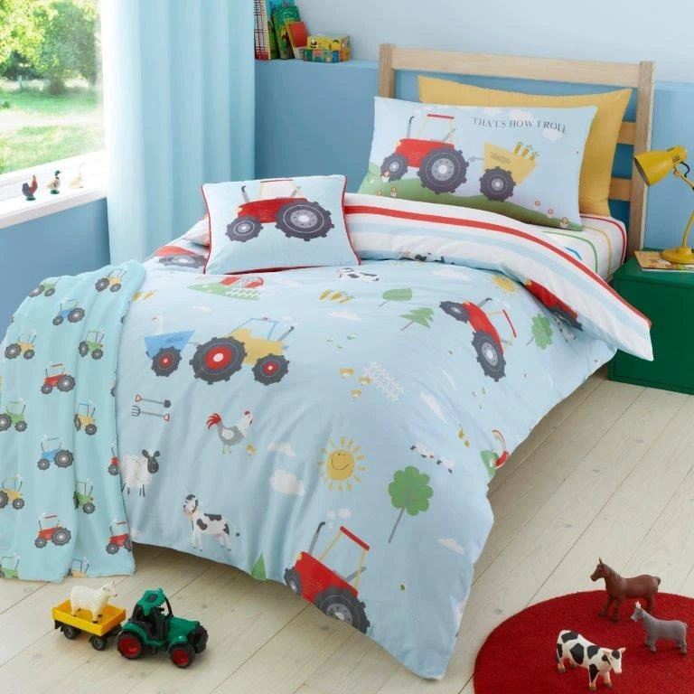 Bedlam Farmyard Friends Blue Duvet Cover Set 4 Bedlam Farmyard Friends Blue Duvet Cover Set - Image 2